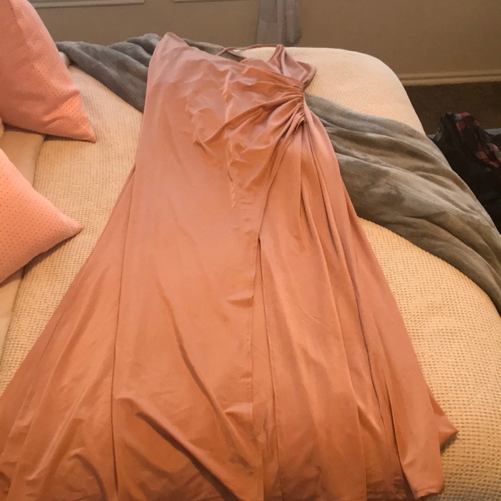 NWOT rose gold formal dress